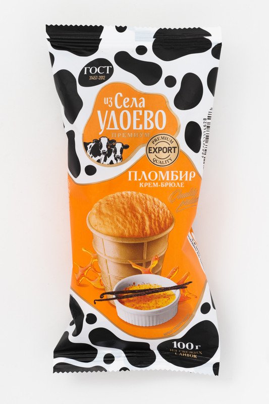 

Мороженое Из села Удоево пломбир, крем-брюле, в стаканчике, 15%, 100 г
