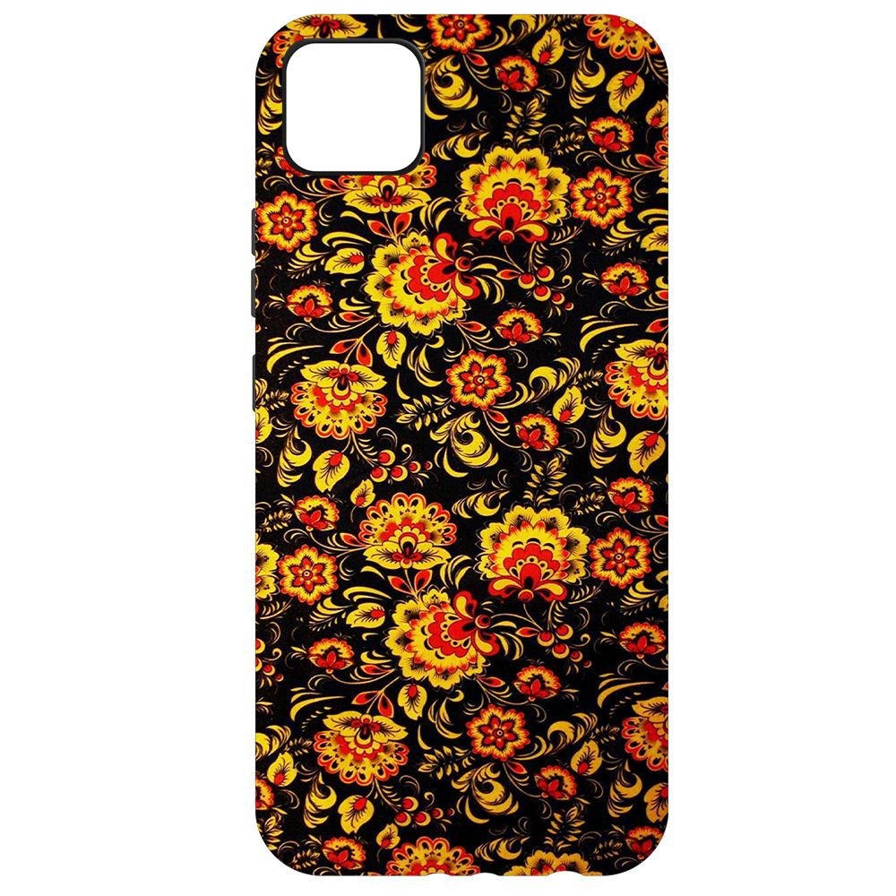 

Чехол-накладка Krutoff Soft Case Хохлома для Realme C11, Черный