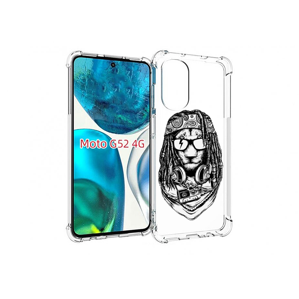 

Чехол MyPads дреды льва для Motorola Moto G82 / Moto G52, Прозрачный, Tocco