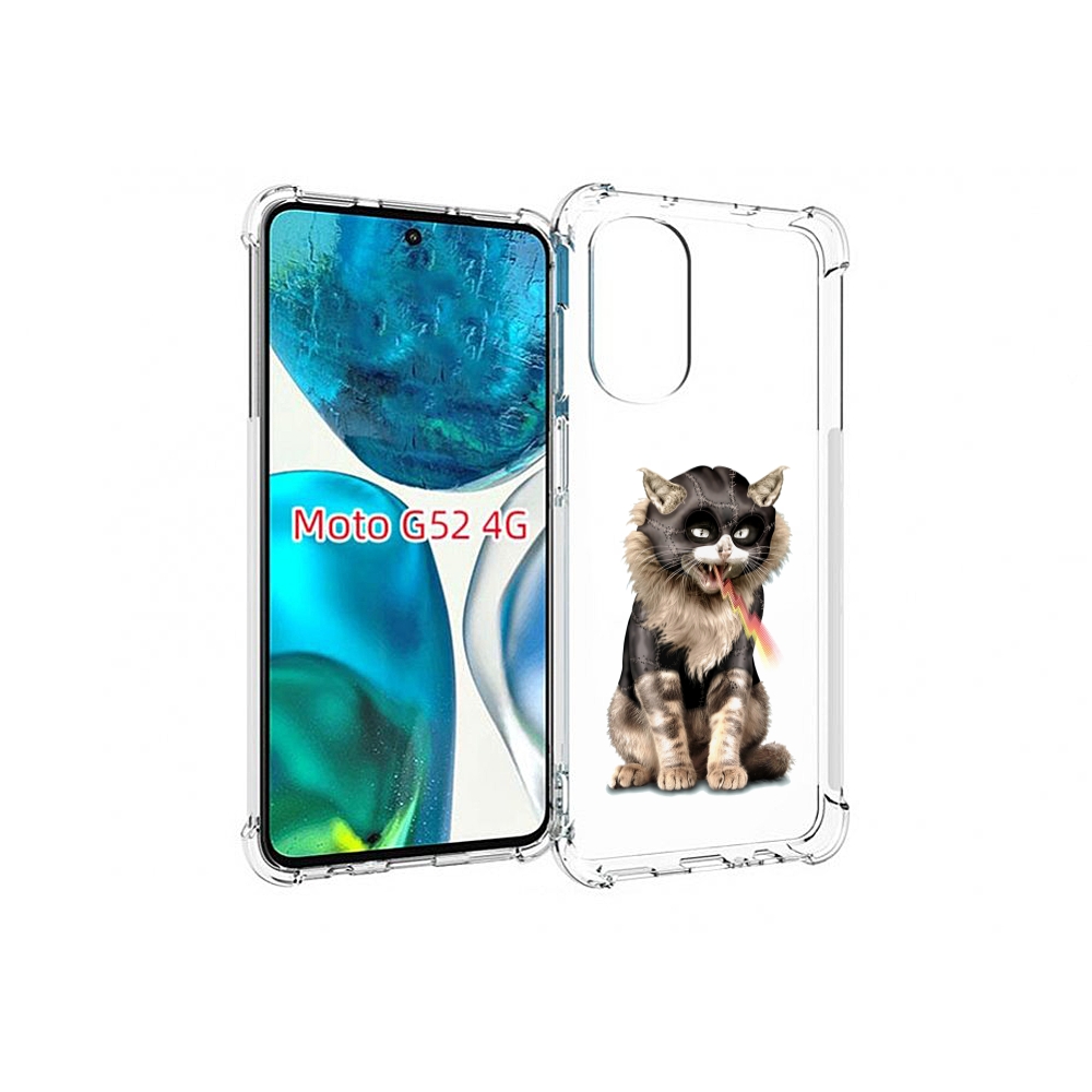 

Чехол MyPads дьяволский кот для Motorola Moto G82 / Moto G52, Прозрачный, Tocco