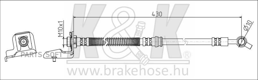 

Шланг Тормозной K&K арт. ft1866