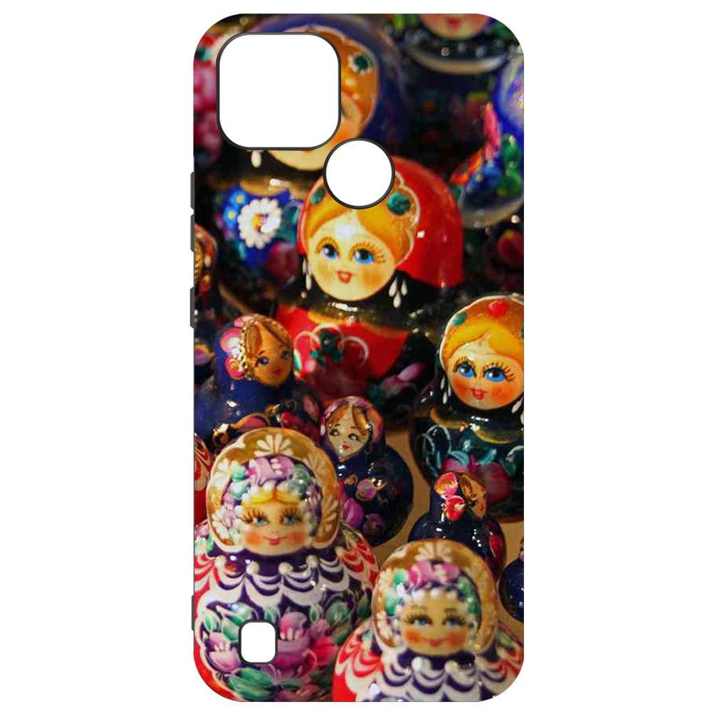 

Чехол-накладка Krutoff Soft Case Матрешка для Realme C21, Черный