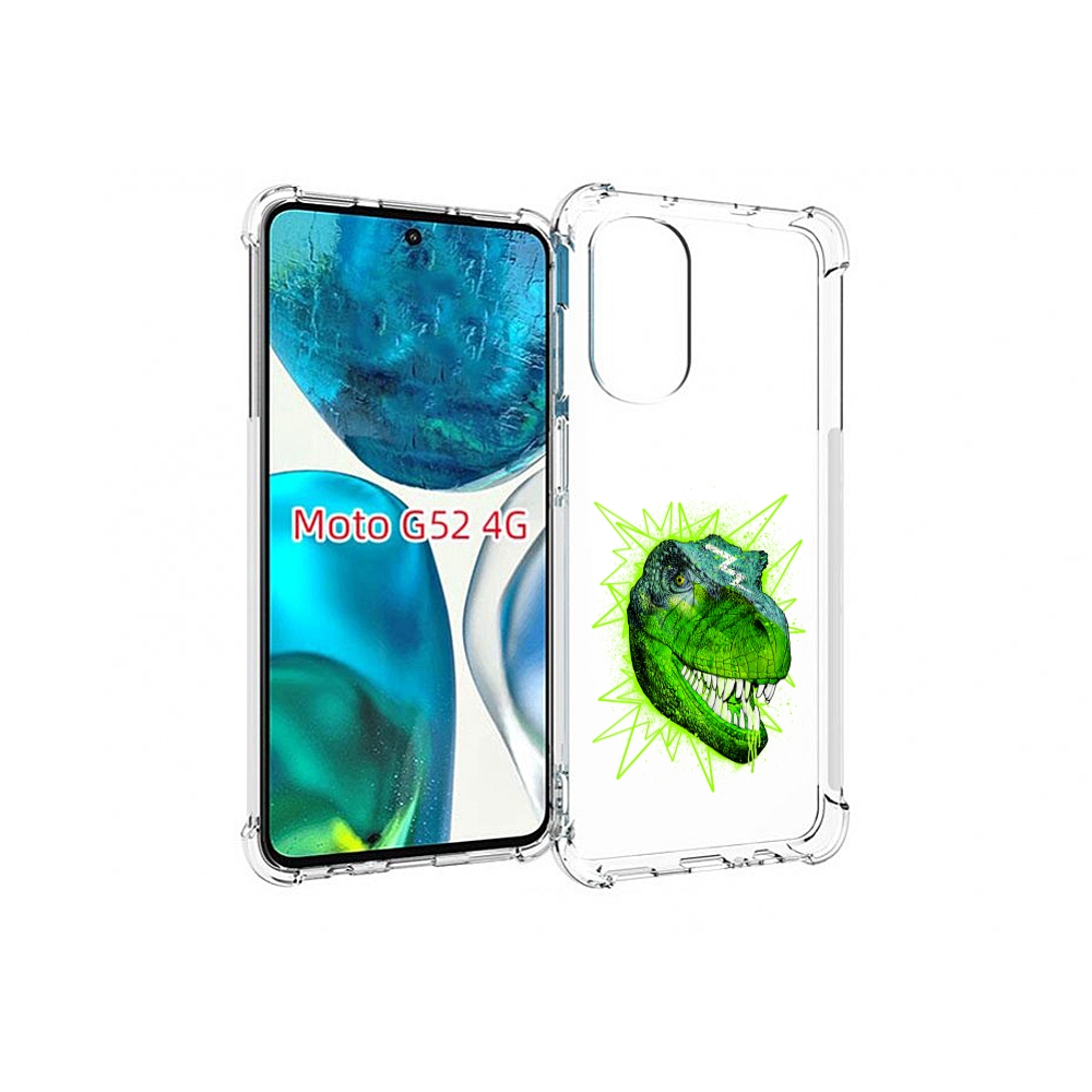 

Чехол MyPads зеленый динозавр для Motorola Moto G82 / Moto G52, Прозрачный, Tocco