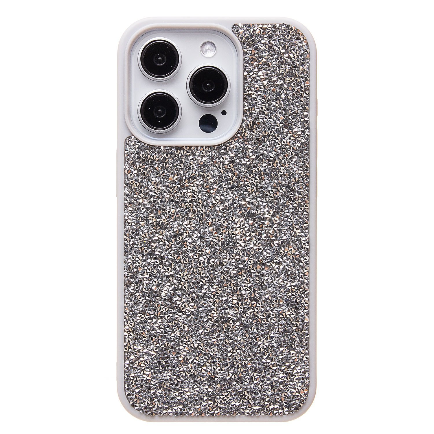 

Чехол для iPhone 15 Pro пластиковый Posh Shine серебристый