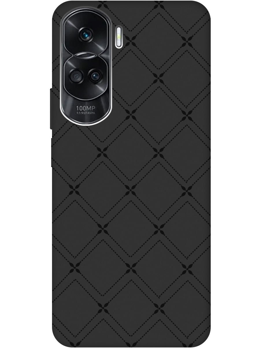 

Силиконовый чехол на Honor 90 Lite с рисунком "Стильные линии" Soft Touch черный, 20001433