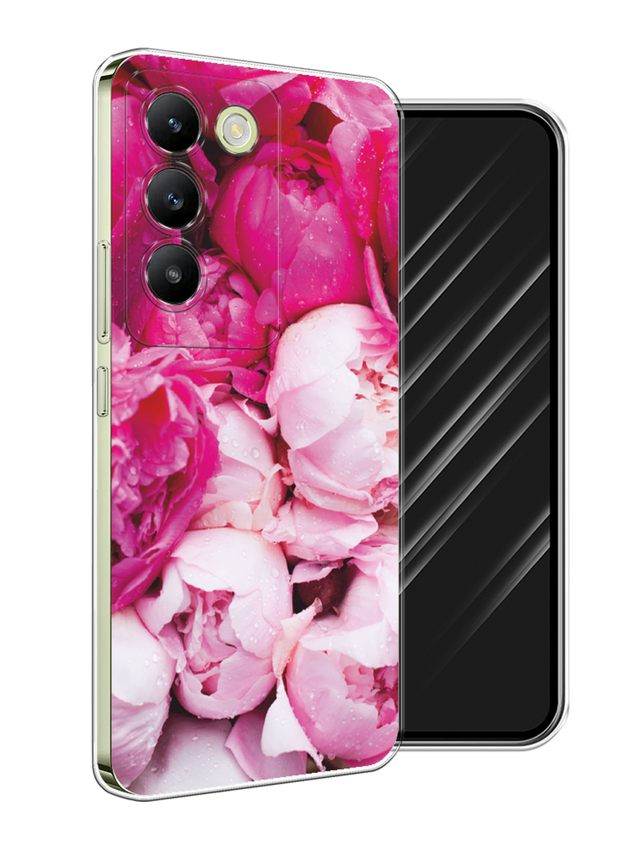 

Чехол Awog на Vivo V30 Lite 4G/Y100 4G/T3 5G/V30 SE 5G "Пионы розово-белые", Белый;розовый, 2610950-1
