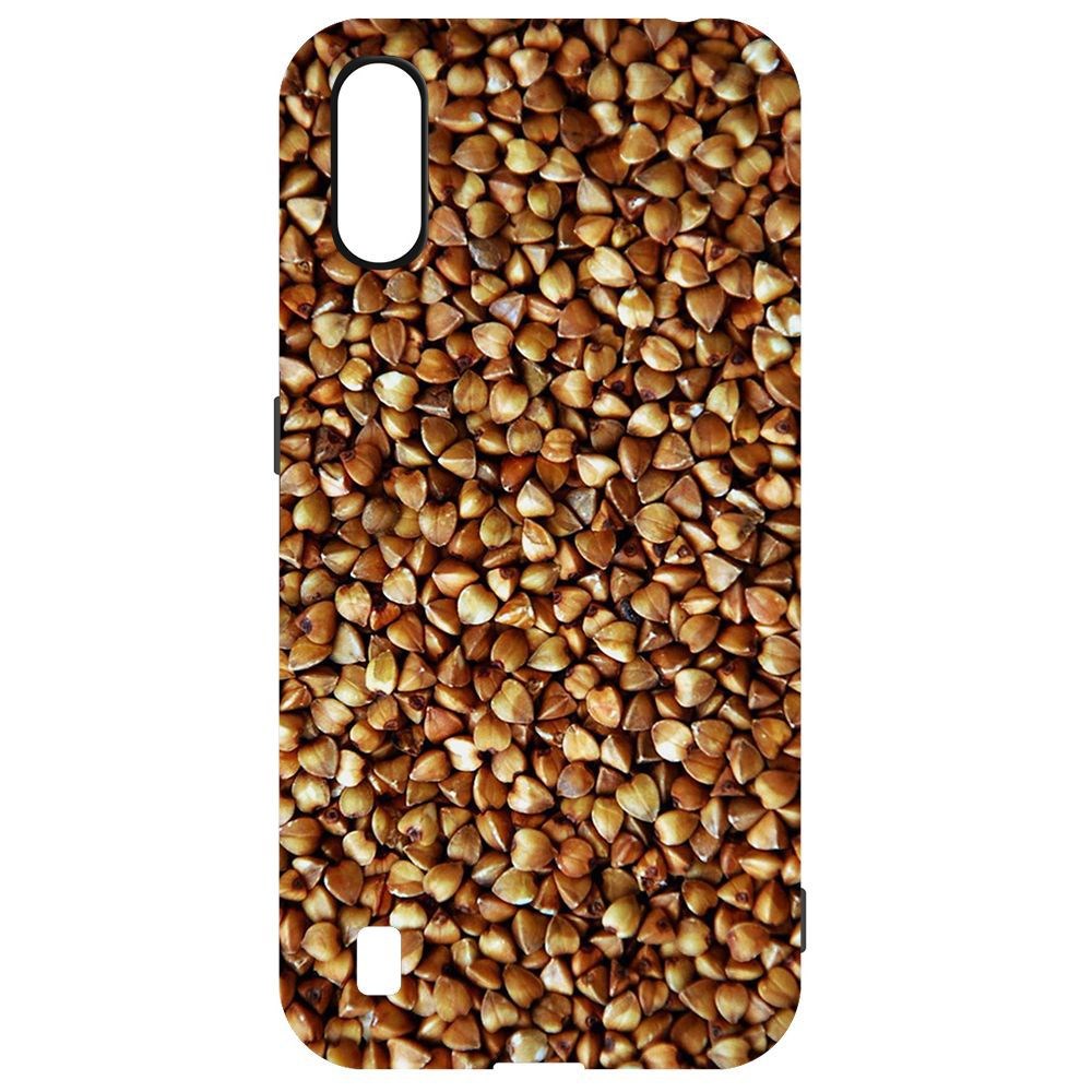 

Чехол-накладка Krutoff Soft Case Гречка для Samsung Galaxy A01 (A015), Черный