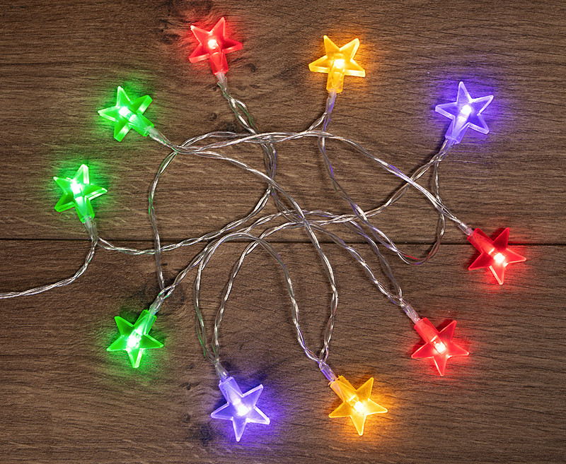 Световая гирлянда новогодняя Neon-Night Звездочки 303-090 1,5 м разноцветный/RGB