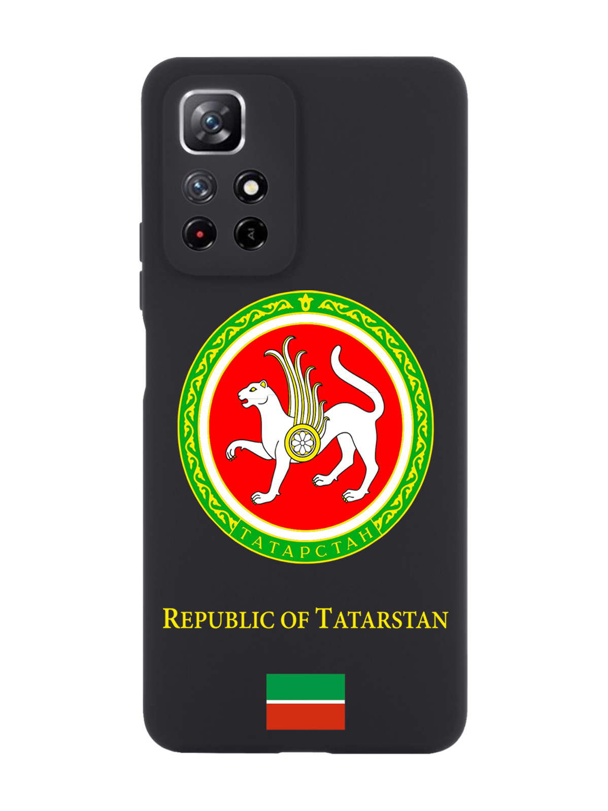 

Чехол SignumCase для Xiaomi Redmi Note 11 Герб Татарстана черный, Разноцветный