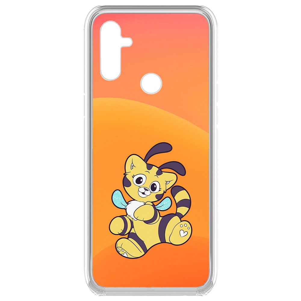

Чехол-накладка Krutoff Clear Case Хаги Ваги - Кошка-Пчёлка для Realme C3, Прозрачный