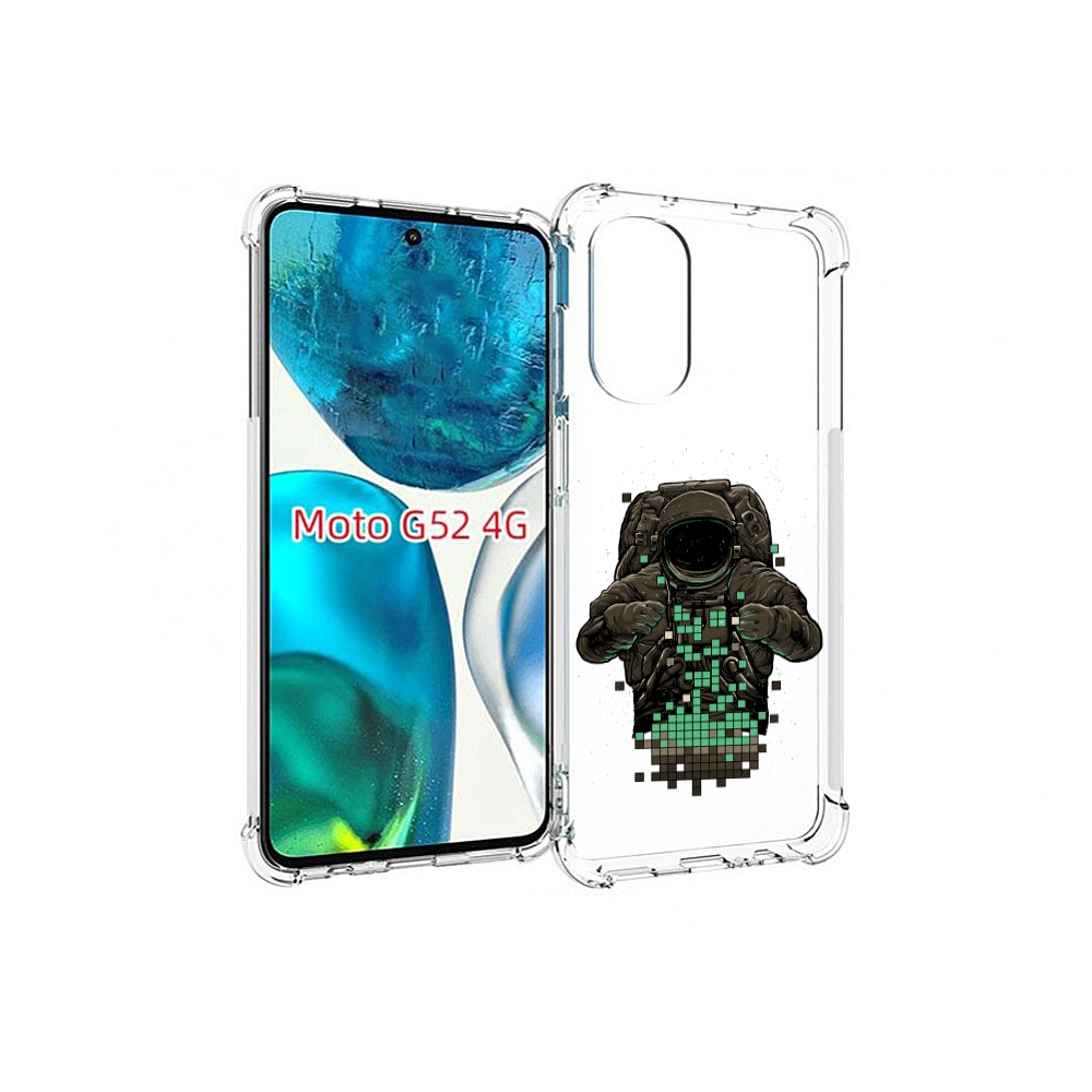 

Чехол MyPads космонавт с пикселями для Motorola Moto G82 / Moto G52, Прозрачный, Tocco