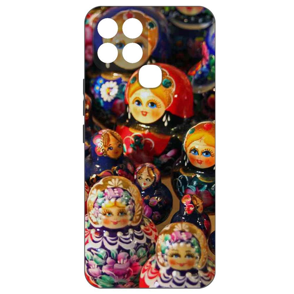 

Чехол-накладка Krutoff Soft Case Матрешка для Infinix Smart 6, Черный