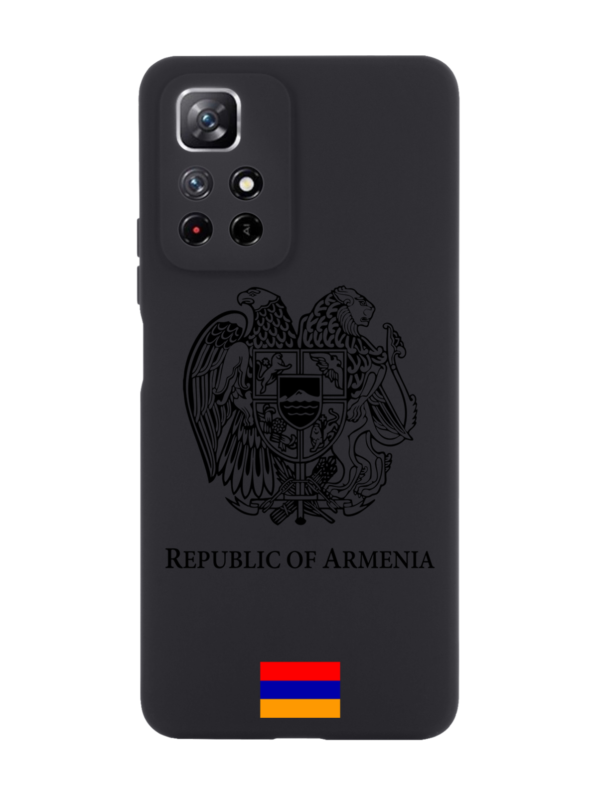 

Чехол SignumCase для Xiaomi Redmi Note 11 Черный лаковый Герб Армении черный