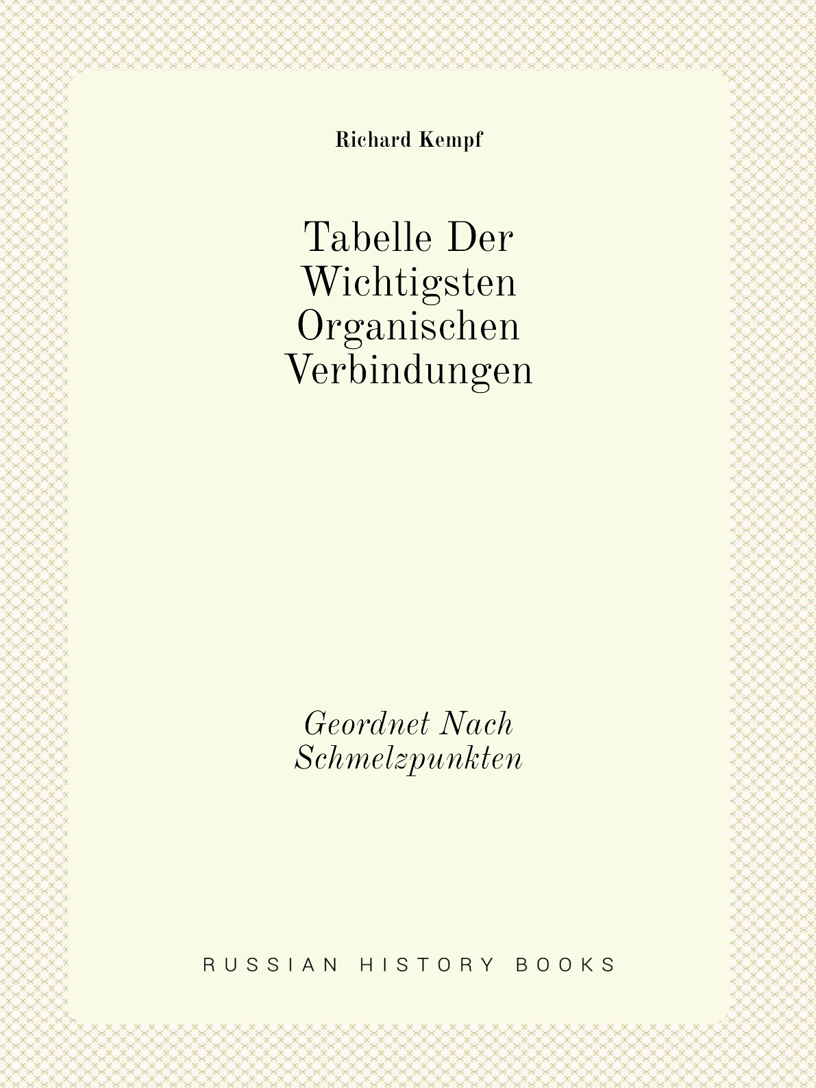 

Tabelle Der Wichtigsten Organischen Verbindungen