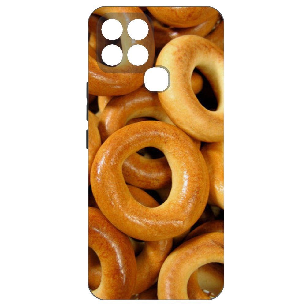 

Чехол-накладка Krutoff Soft Case Сушки для Infinix Smart 6, Черный