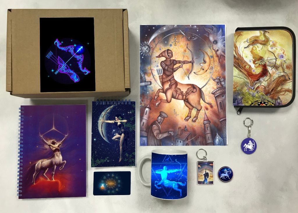 

Бокс со знаком зодиака Стрелец №1, Хижина Чудес, Бежевый