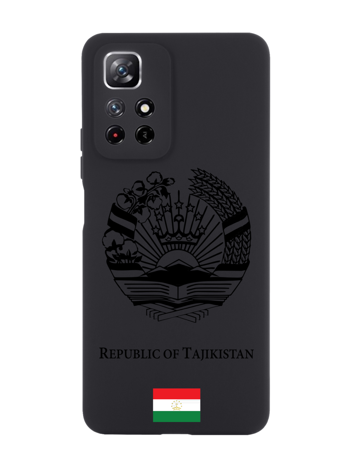 

Чехол SignumCase для Xiaomi Redmi Note 11 Черный лаковый Герб Таджикистана черный