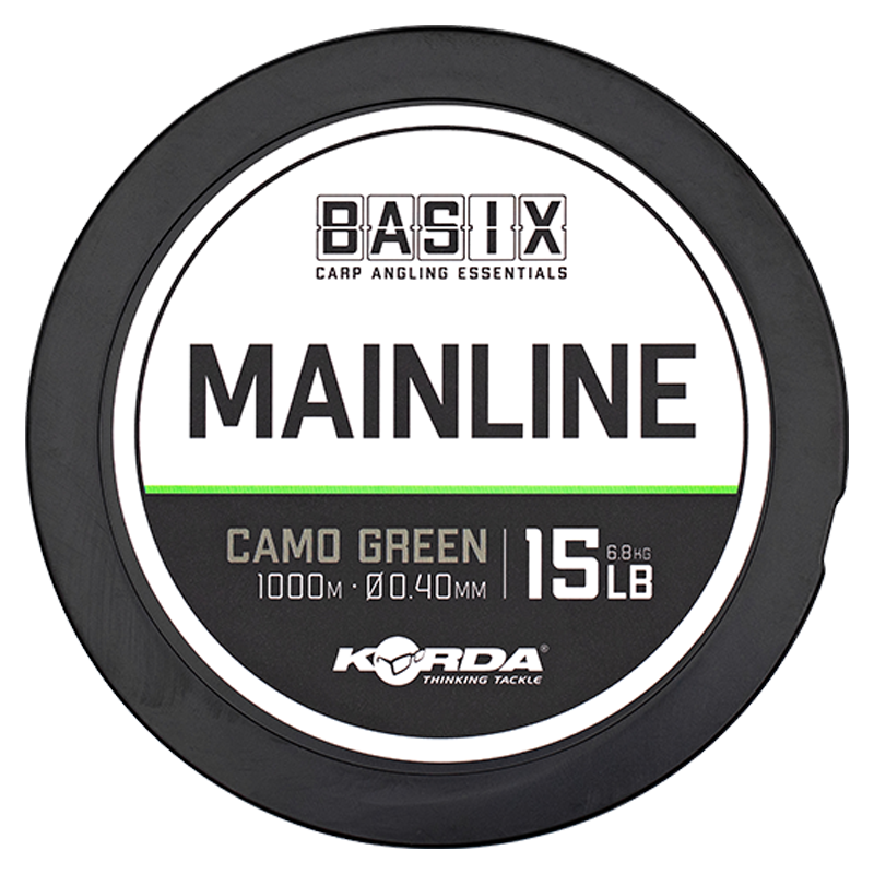 Леска KORDA Basix Main Line 0,4мм 1000м 15lb Camo green