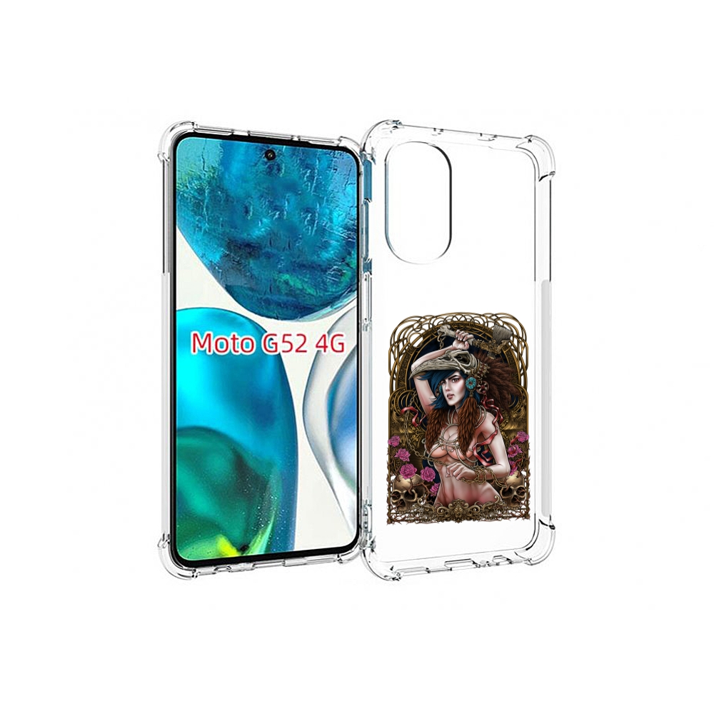 

Чехол MyPads красивая девушка рисунок для Motorola Moto G82 / Moto G52, Прозрачный, Tocco