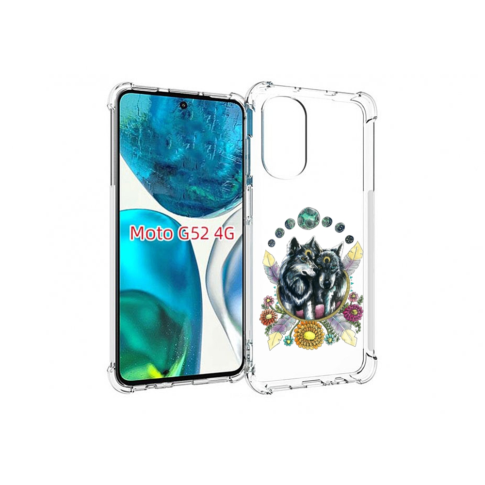 

Чехол MyPads красивые волки абстракция для Motorola Moto G82 / Moto G52, Прозрачный, Tocco