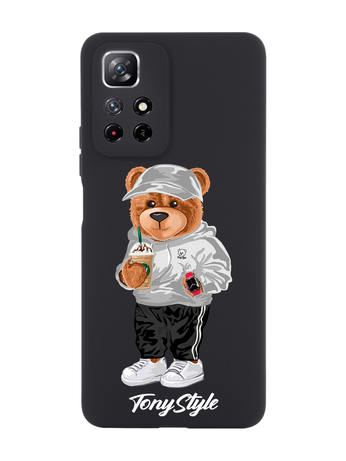 

Чехол Tony Style для Xiaomi Redmi Note 11 Tony Style с кофе черный, Серый;белый;черный