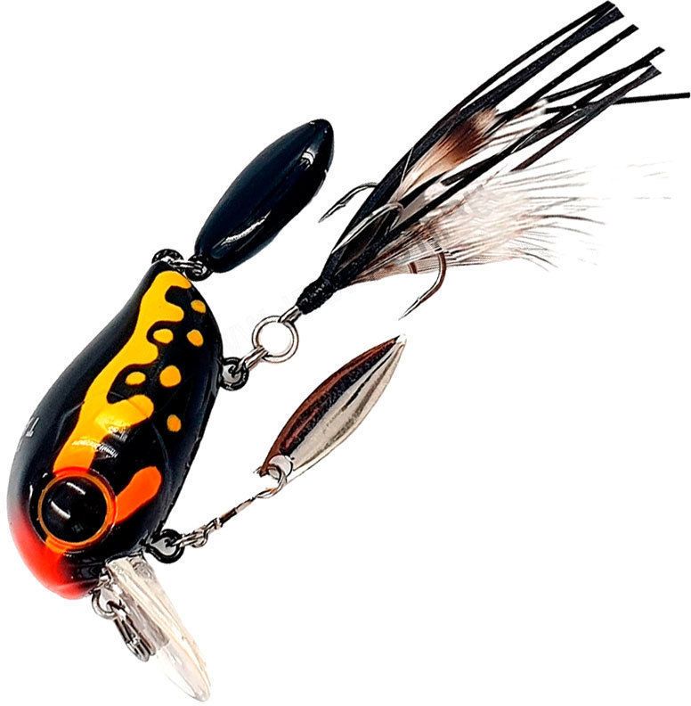 

Воблер Jackall MICRO TAPPY # Makkuro Dokugaeru, Черный;желтый;красный, MICRO TAPPY