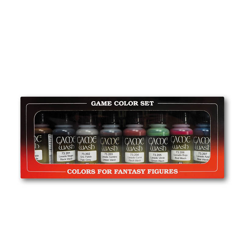 

Набор красок Vallejo серии Game Color Washes, 8 красок по 17 мл, 73998, Washes