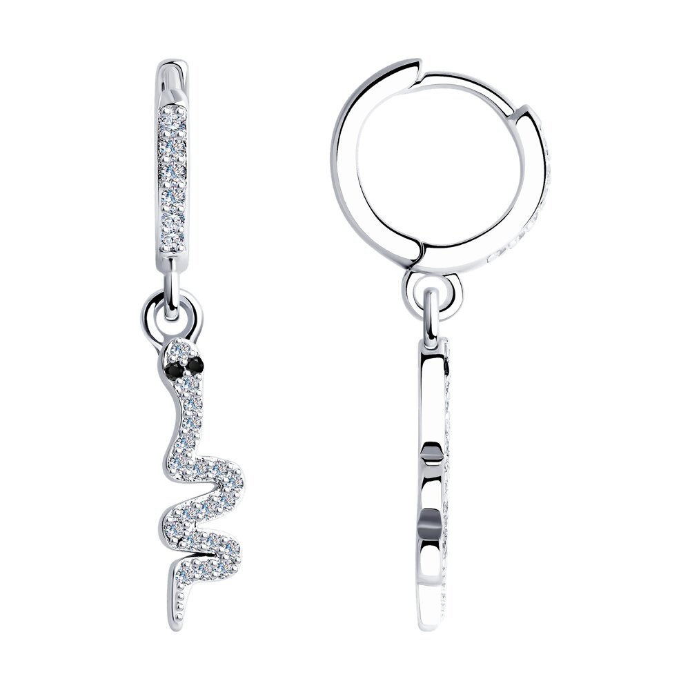 

Серьги подвески из серебра SOKOLOV 94026374-91, фианит, 94026374-91