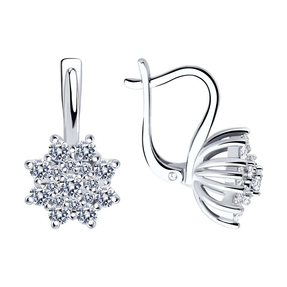 

Серьги из серебра SOKOLOV 94026384-91, фианит, 94026384-91