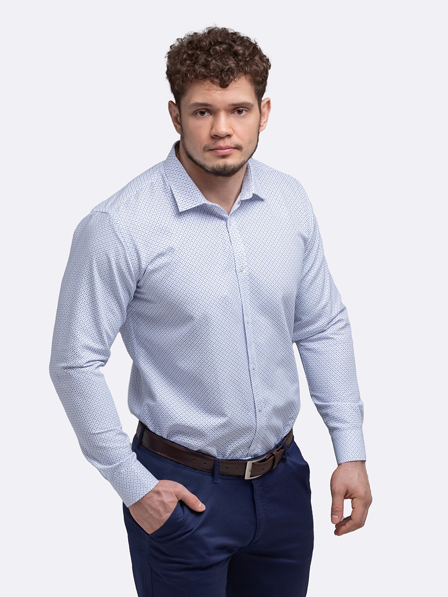 

Рубашка мужская Simple RH голубая 60 RU, Голубой, RH