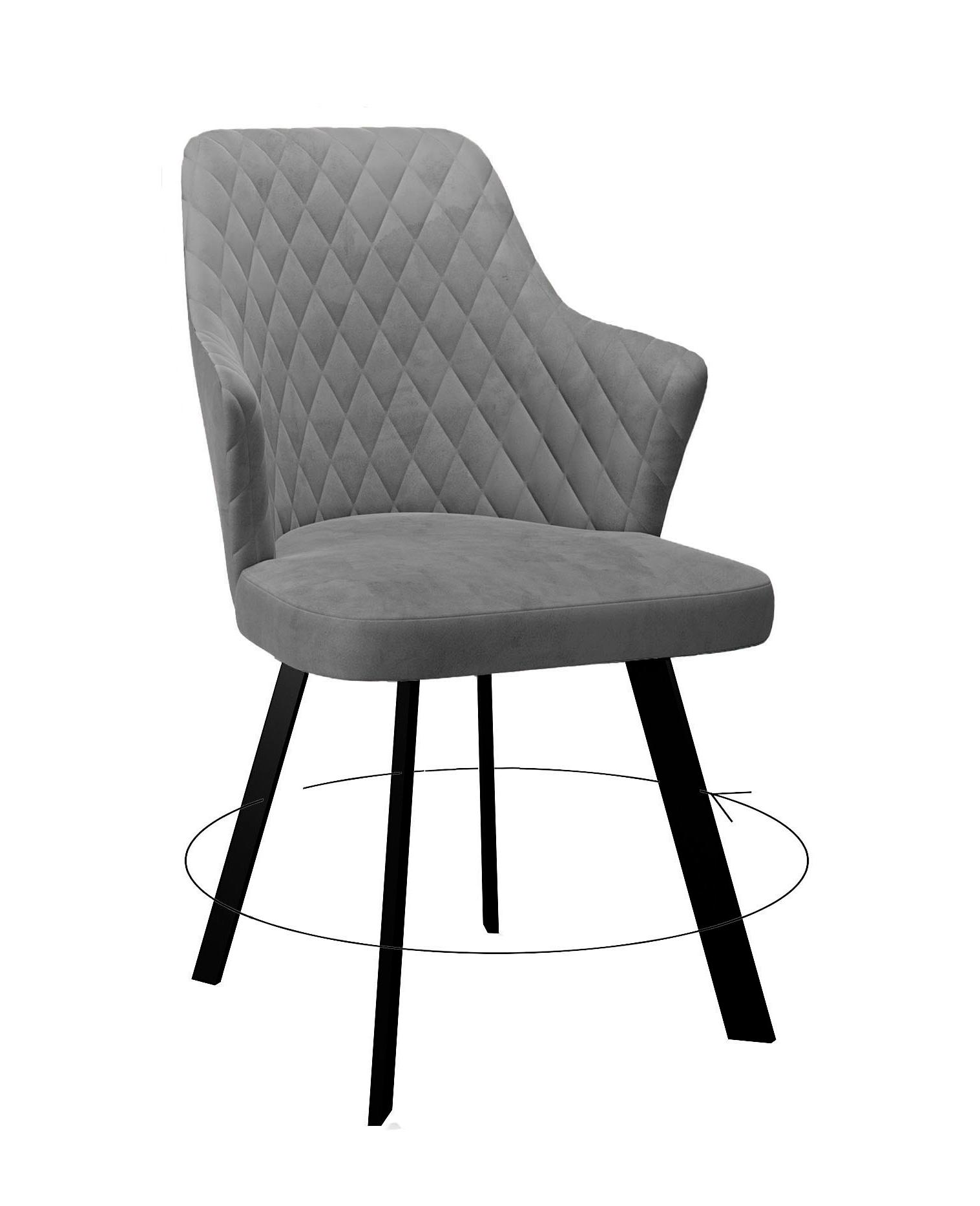 

Стул DIKLINE DikLine 245 серый велюр 50x50x85 см 2 шт., 245 поворотный, C56