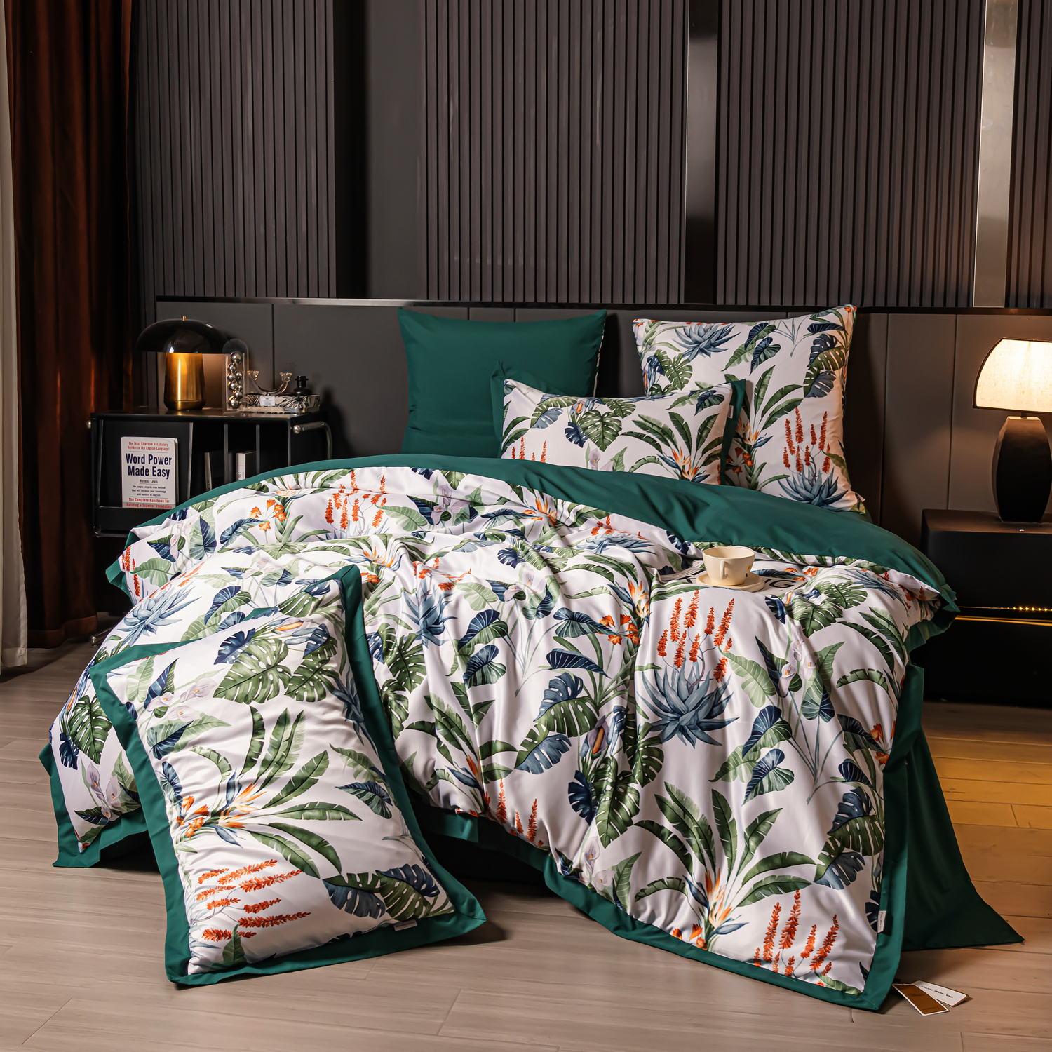 

Комплект постельного белья Viva-Home Textile MS002 двуспальный 4 наволочки, Magic Sleep