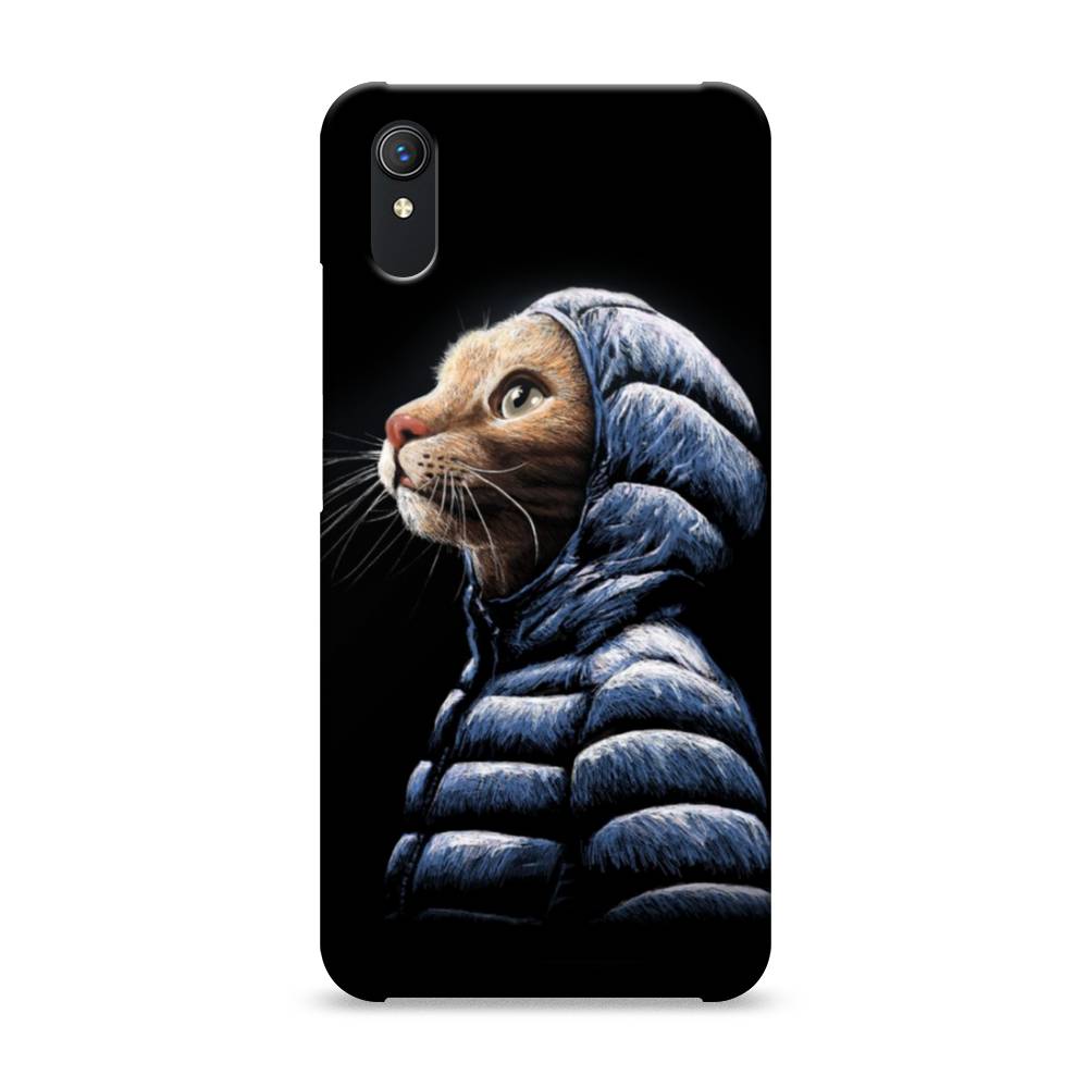 

Пластиковый чехол "Кот в капюшоне" на Vivo Y1s, 263220-1