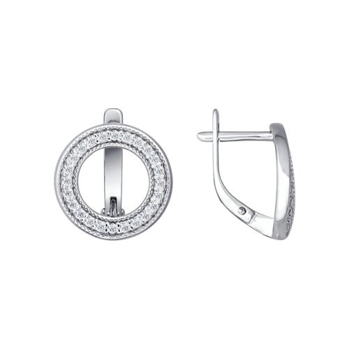 

Серьги из серебра SOKOLOV 94021420, фианит, 94021420