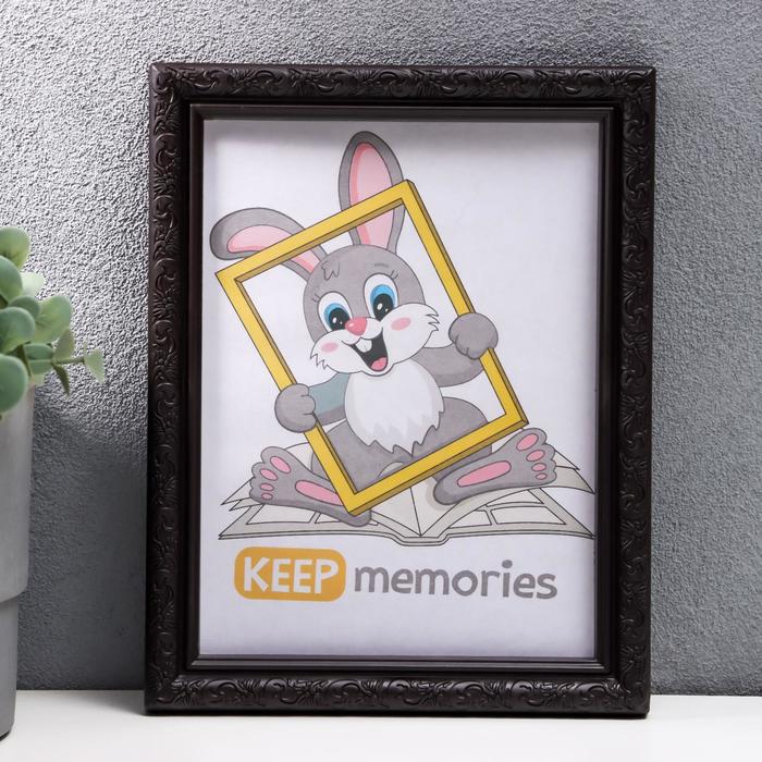 

Keep memories Фоторамка пластик L-2 15х21 см Венге пластиковый экран, Черный