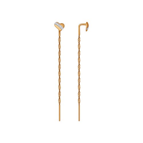 

Серьги женские из золота SOKOLOV 025971, фианит, 025971
