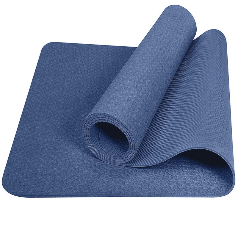 фото E39314 коврик для йоги тпе 183х61х0,6 см синий спортекс