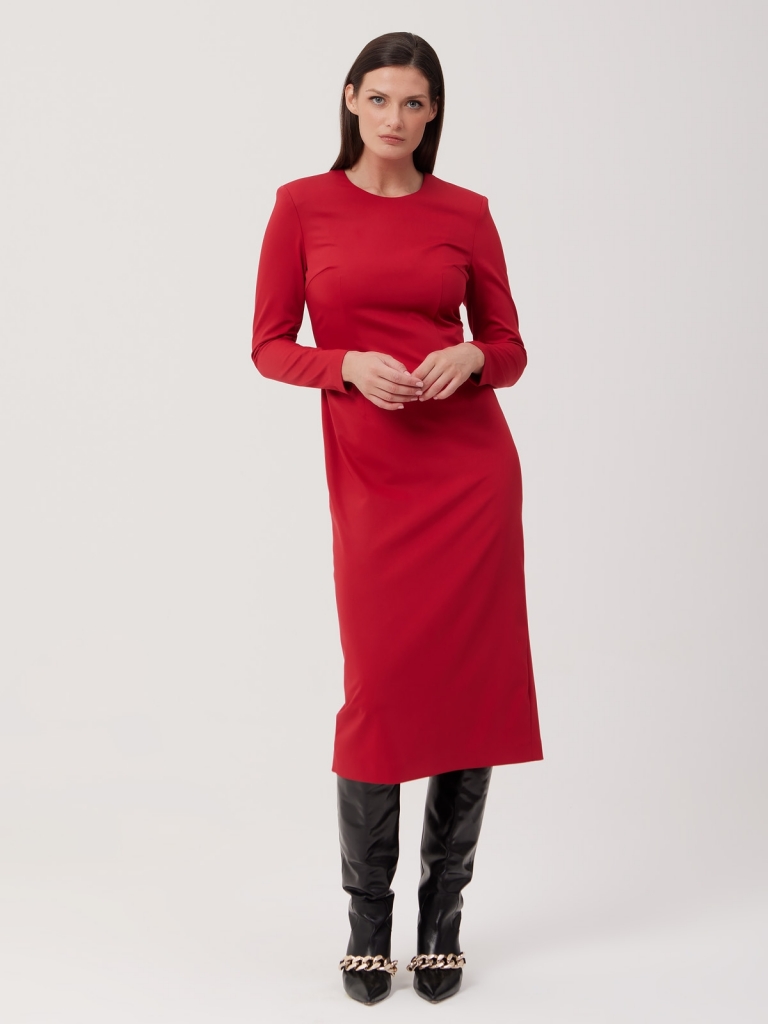 Платье женское Eleganzza 1231135007 красное 50 RU