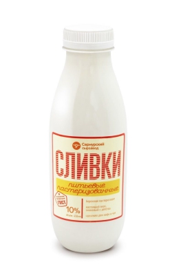 

Сливки Сернурский сырзавод пастеризованные 10% 450 мл бзмж