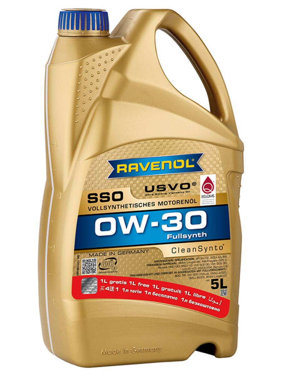 

Моторное масло Ravenol синтетическое SSO 0W30 5л