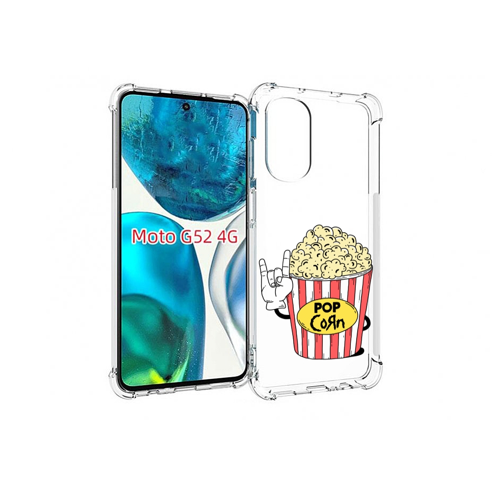 

Чехол MyPads крутой попкорн для Motorola Moto G82 / Moto G52, Прозрачный, Tocco