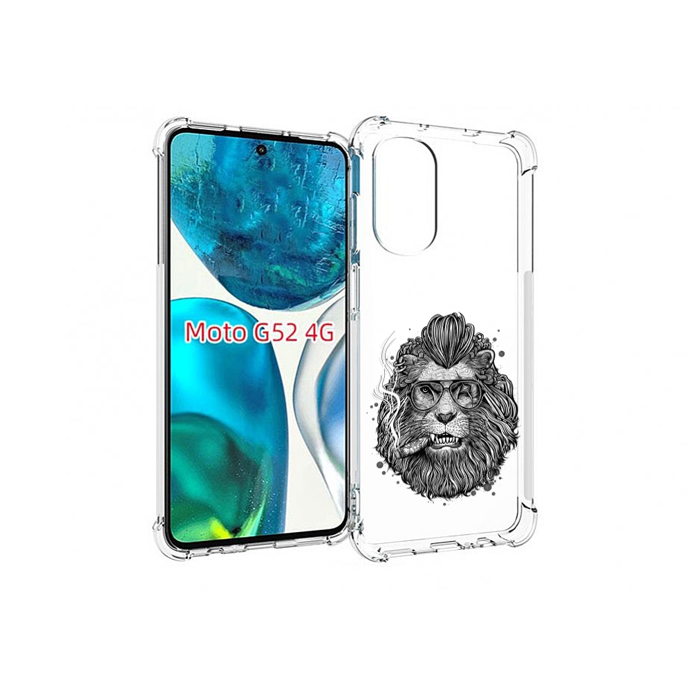 

Чехол MyPads курящий лев для Motorola Moto G82 / Moto G52, Прозрачный, Tocco