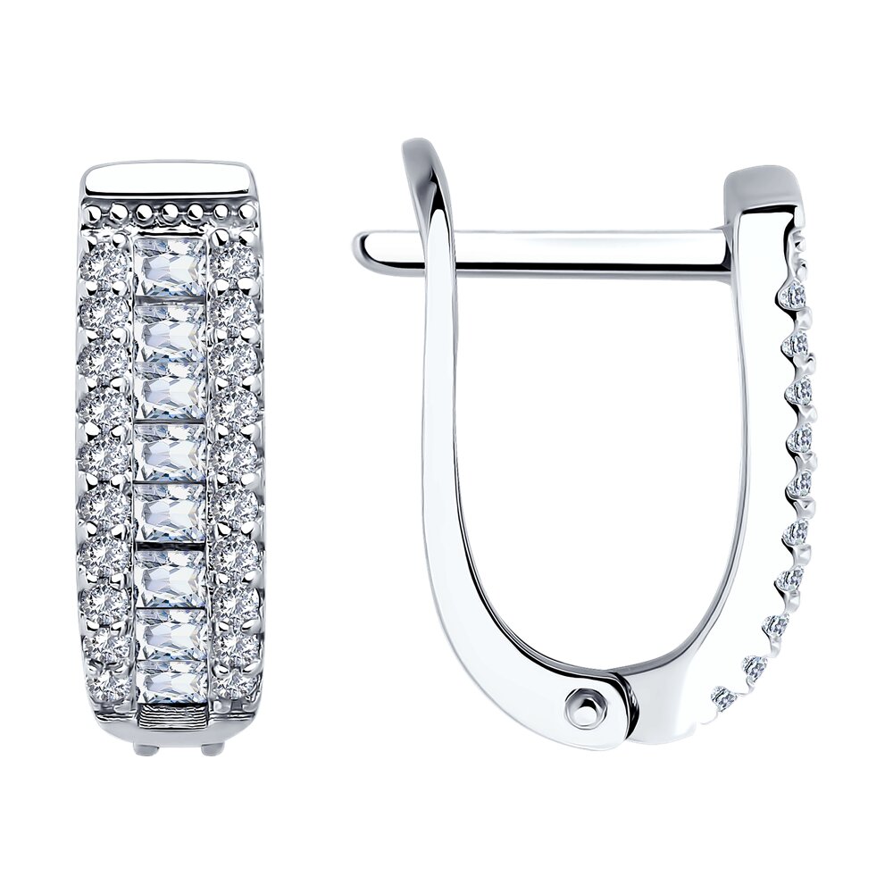 

Серьги из серебра SOKOLOV 94026531-91, фианит, 94026531-91