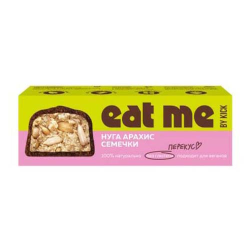 Батончик Kick Your Energy Eat Me шоколадный с арахисом 45 г
