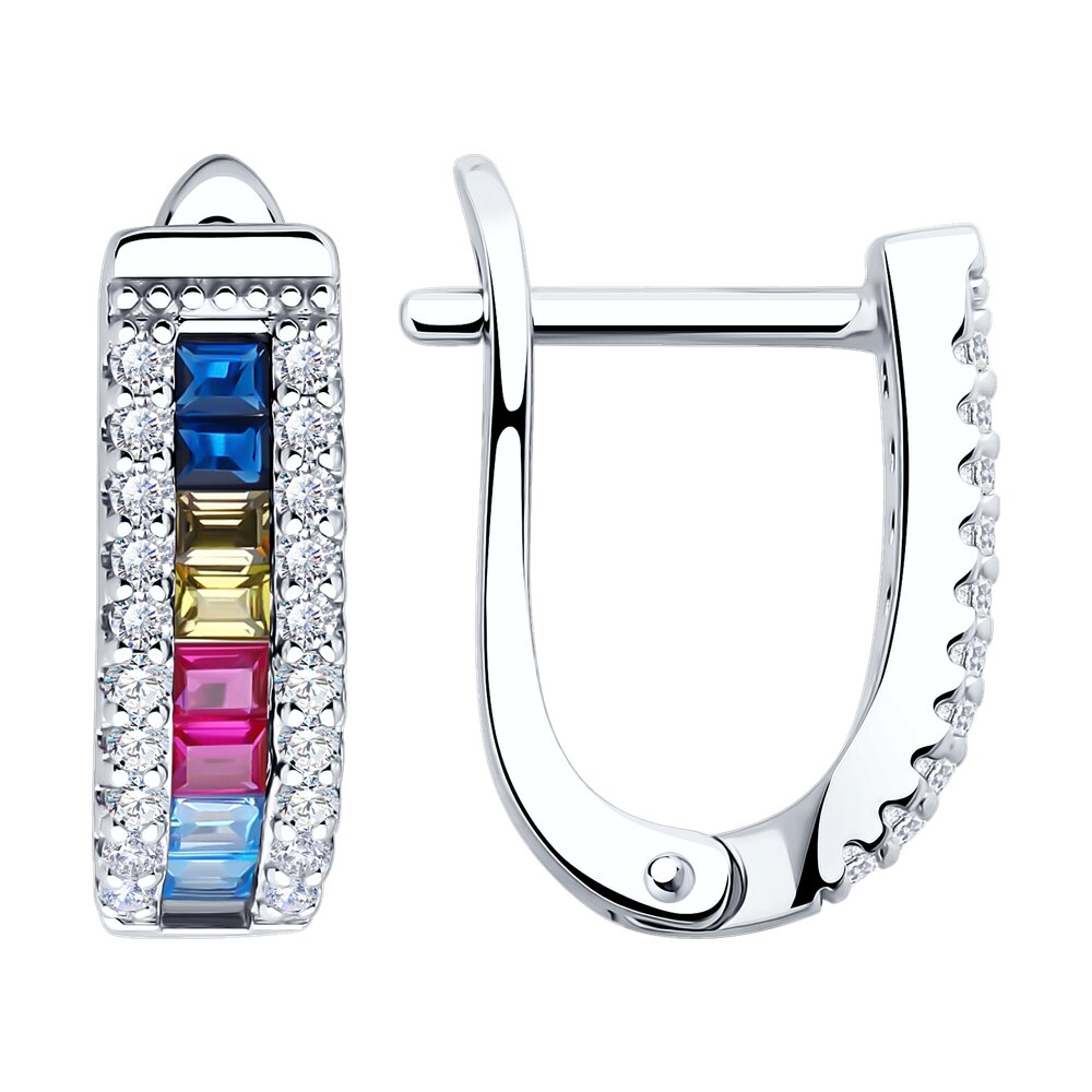 

Серьги из серебра SOKOLOV 94026534-91, фианит, 94026534-91