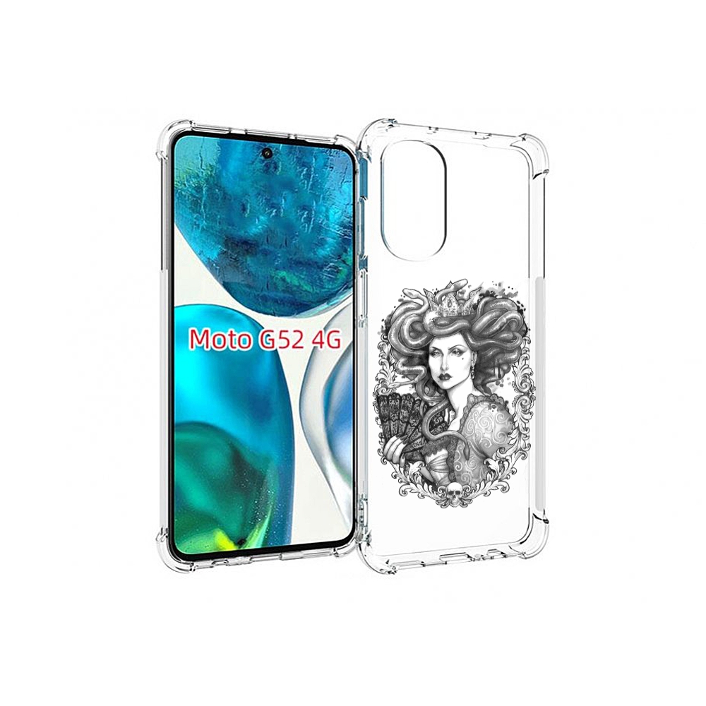 

Чехол MyPads медуза черно белый для Motorola Moto G82 / Moto G52, Прозрачный, Tocco