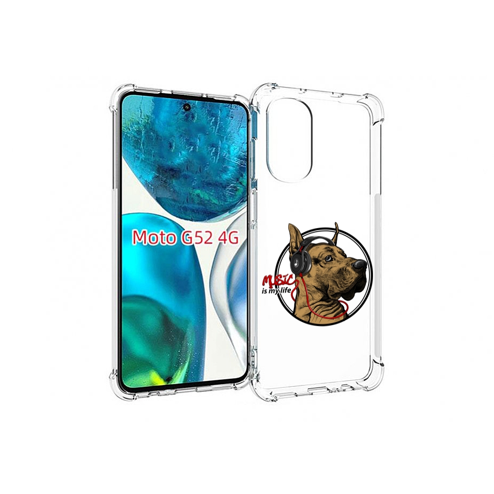 

Чехол MyPads музыкальная собака для Motorola Moto G82 / Moto G52, Прозрачный, Tocco