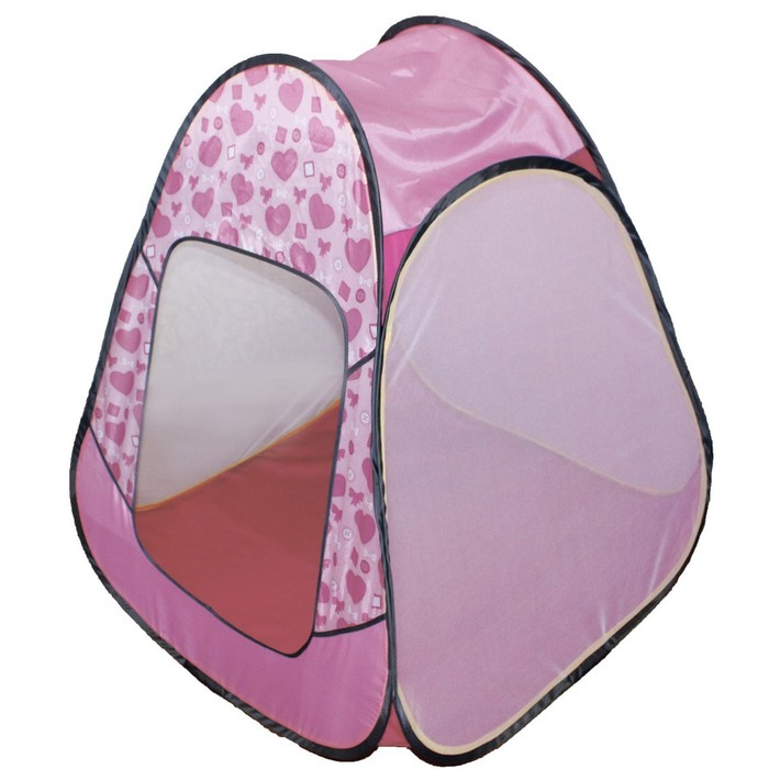 Палатка детская игровая «Радужный домик» 80x55x40 см, Принт «Пуговицы на розовом»