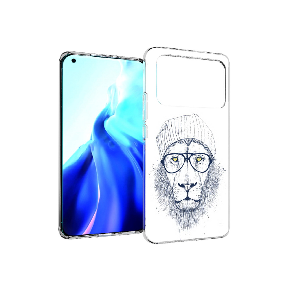 

Чехол MyPads Tocco для Xiaomi Mi 11 Ultra хиппи лев (PT160500.261.663), Прозрачный, Tocco