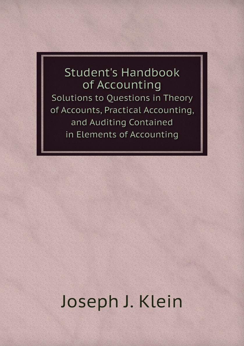 

Student's Handbook of Accounting